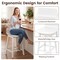 Wooden Bar Stools Swivel Counter Height Seats 24.5 Inch 2 Pack